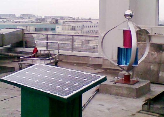 Factory Building Rooftop Wind Turbine And Solar Panel Hybrid System Continuous Power Supply