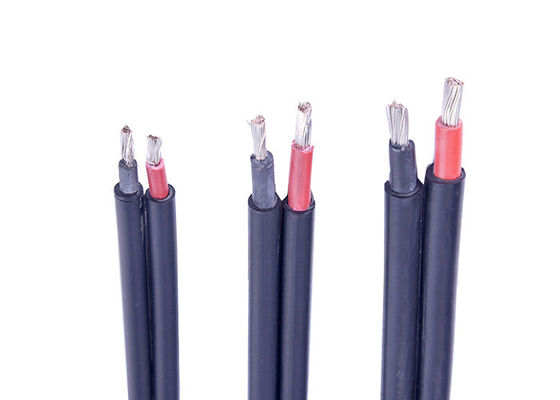 Black Color Double Core Solar PV Cable XLPE Insulation 1000V 1500V 2.5mm 4mm 6mm